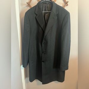 Stonehouse cashmere wool blend Classic charcoal grey Overcoat men’s 44R like new